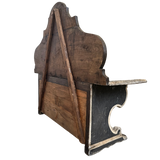 Painted Geometric Back Bench with Scroll Detail