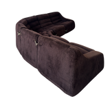 5 Piece Chocolate Corduroy Modular Sectional