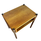 Pair of Walnut and Teak Nightstands, 1960s