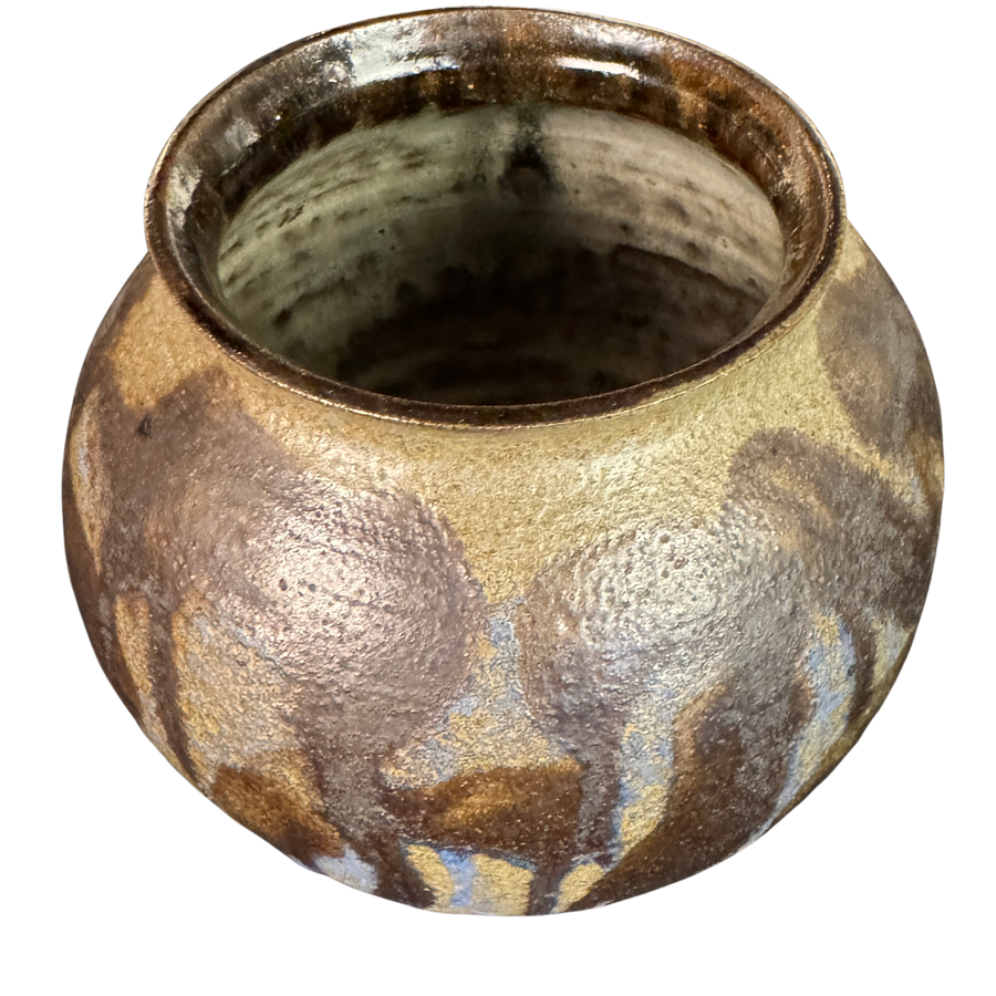 Drip Glaze Studio Pottery Vessel