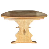 Vintage Swedish Oak Trestle Dining Table
