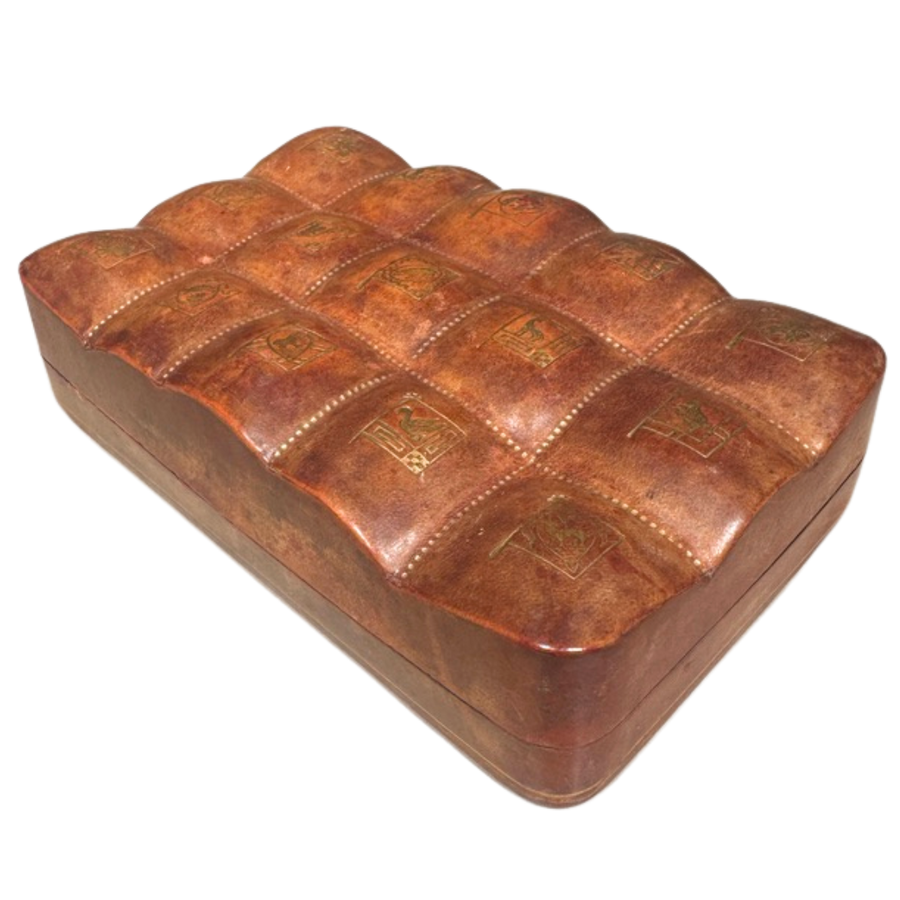 Mini Embossed Leather Box