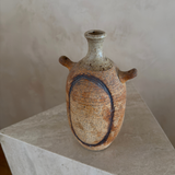 Rust Textured Studio Pottery Amphora Handle Vase