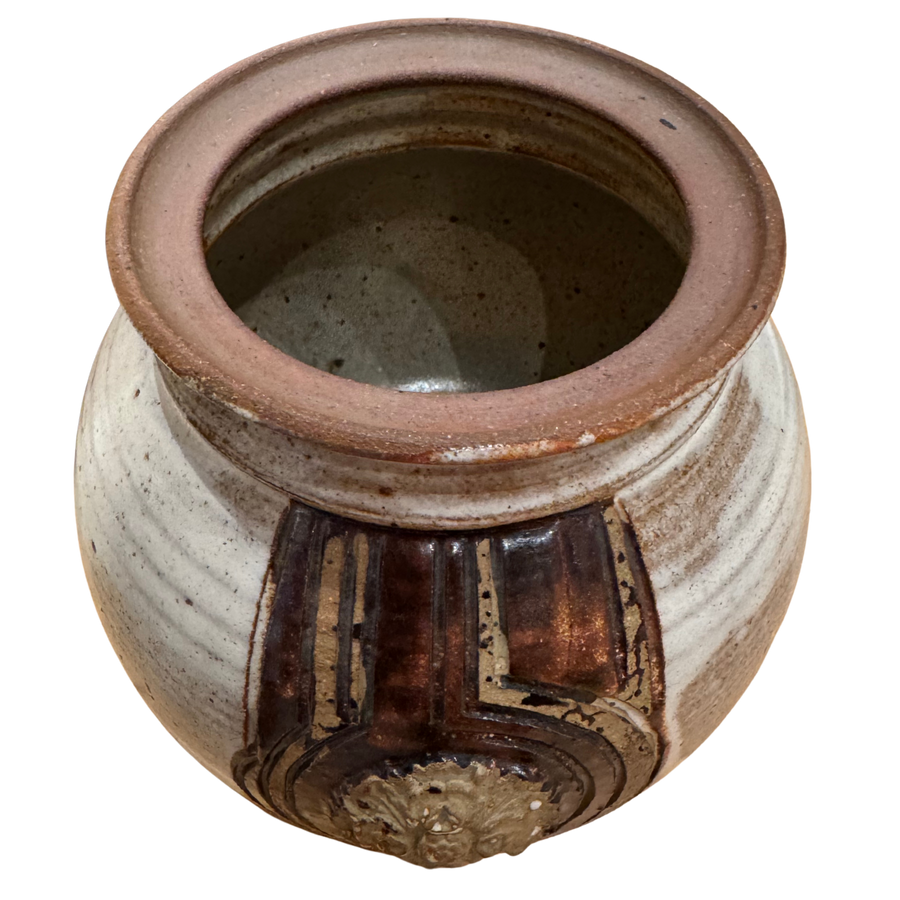 Relief Medallion Studio Ceramic Vessel