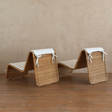 Pair of Tito Agnoli P3 Rattan Lounge Chairs for Bonacina, 1960