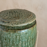 Pine Green Drip Lidded Vessel