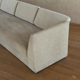 Thayer Coggin Sculptural Sofa in Cream Velvet