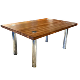 Chrome Leg Wood Desk