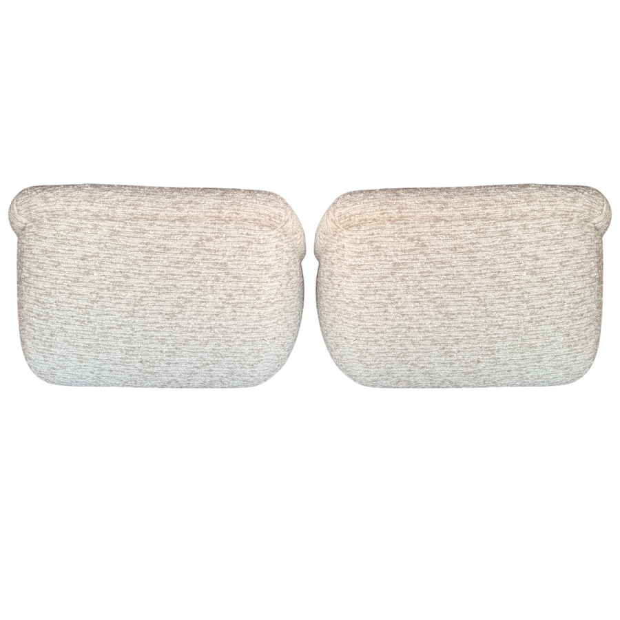 Pair of Postmodern Channeled Lounge Chairs