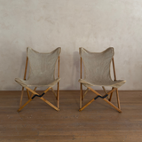 Pair of Tripolina Canvas Chairs by Joseph B. Femby, 1960s