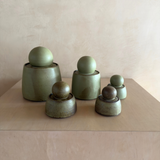 MH STUDIO - Speckled Olive Stash Jars: Mini