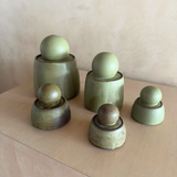 MH STUDIO - Speckled Olive Stash Jars: Mini