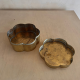 Vintage Brass Daisy Storage Box