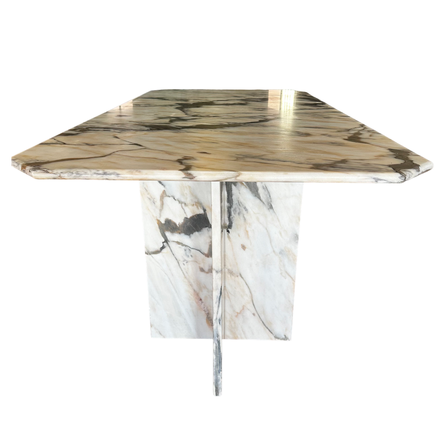 Italian Marble Clipped Edge Dining Table