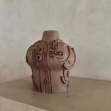 Abstract Relief Terracotta Vase