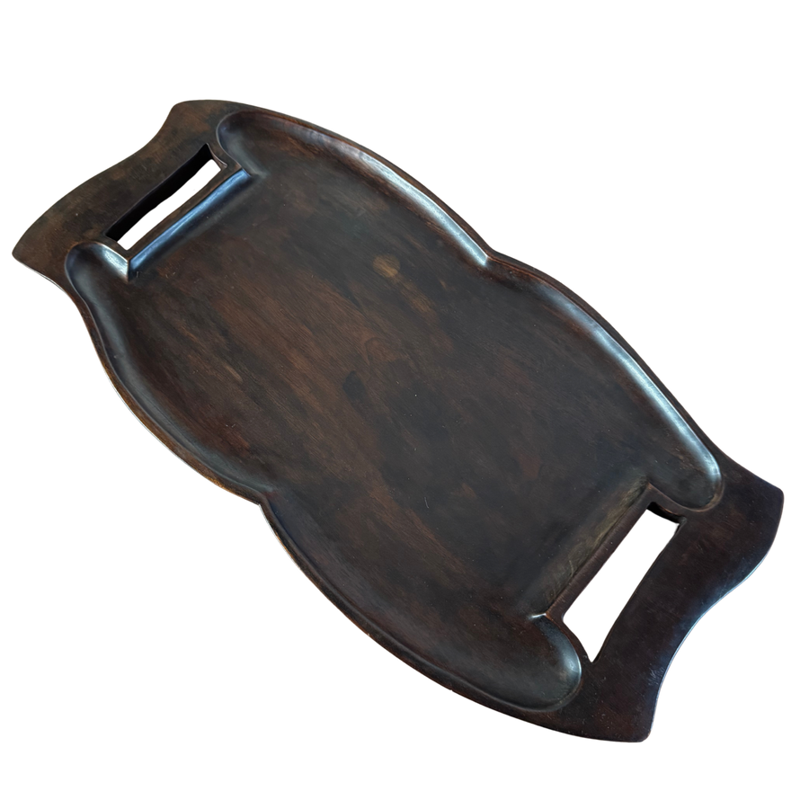 Hand Carved Mahogany Tray
