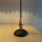 Wood Accented Pleated Shade Table Lamps
