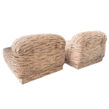 Pair of Textured Tufted Lounge Chairs, 1970s