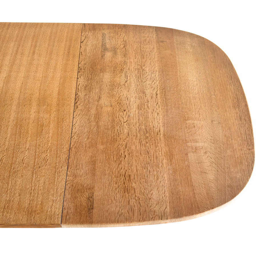 Vintage Swedish Oak Trestle Dining Table