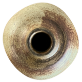 Cream and Brown Glazed Studio Ceramic Vessel