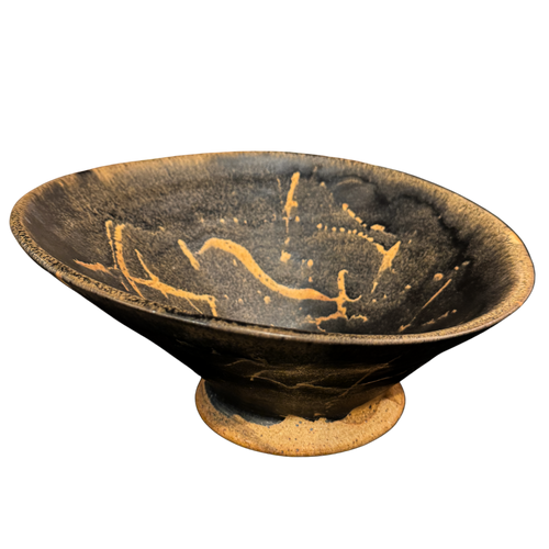 Stoneware Drip Glaze Fruit Bowl