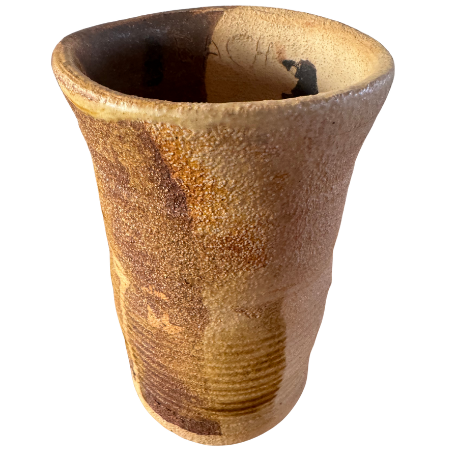 Textured Studio Ceramic Cylinder Vase