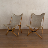 Pair of Tripolina Canvas Chairs by Joseph B. Femby, 1960s