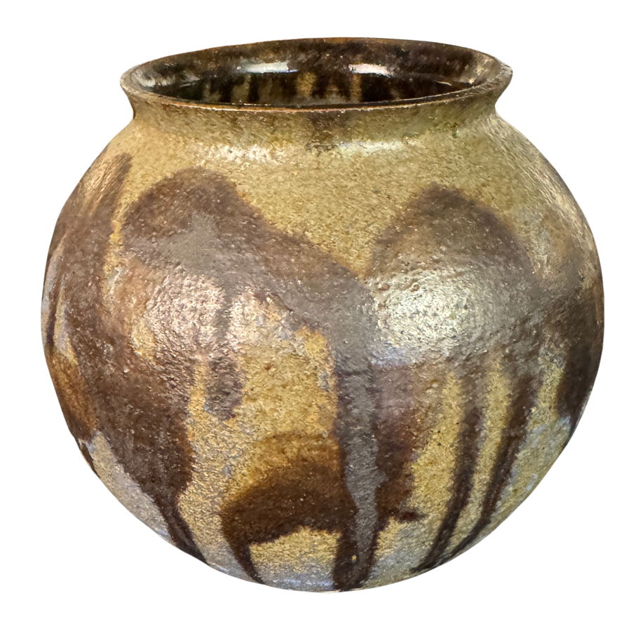 Drip Glaze Studio Pottery Vessel
