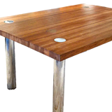 Chrome Leg Wood Desk