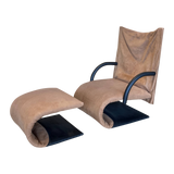 'Zen' Lounge Chair + Ottoman by Claude Brisson for Ligne Roset