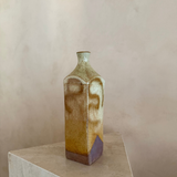 Honey Glazed Rectangular Bottle Vase