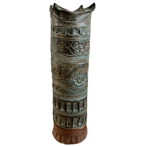 Hand Carved Crowned Vessel