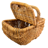 Picnic Basket with Leather Accents