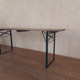 Pine and Iron Collapsible Garden Bench