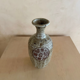 Organic Ribbed Stoneware Vase