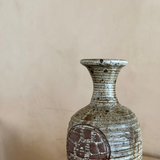 Organic Ribbed Stoneware Vase