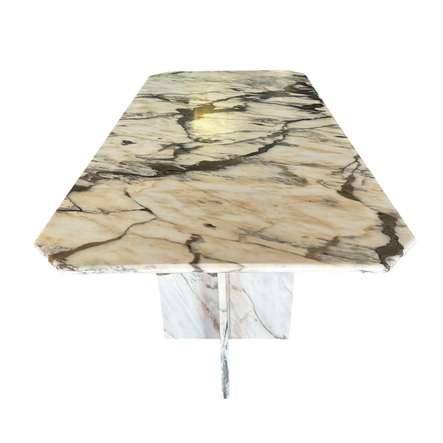 Italian Marble Clipped Edge Dining Table