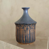 Etched Studio Pottery Vase, 1977