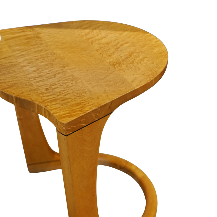 Pair of Curved Maple Side Tables