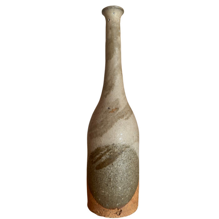 Tall Stoneware Bottle Vase