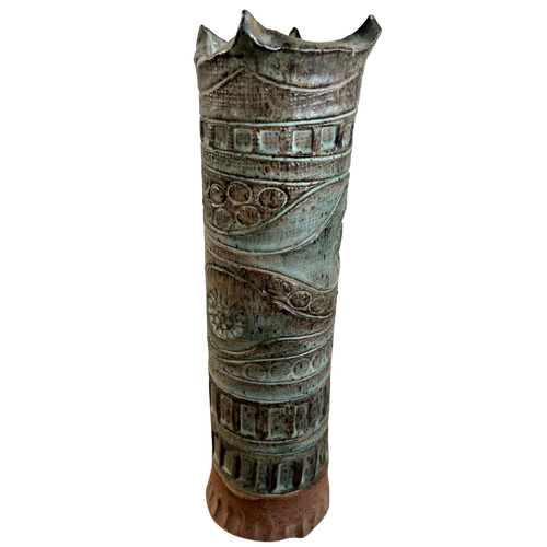 Hand Carved Crowned Vessel