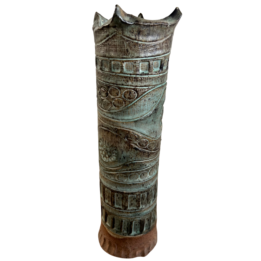 Hand Carved Crowned Vessel