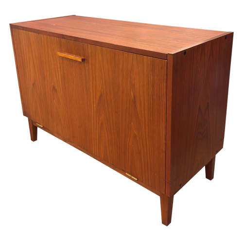 MCM Teak Front Pull Cabinet