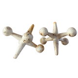 Pair of Ivory Cast Iron Jacks