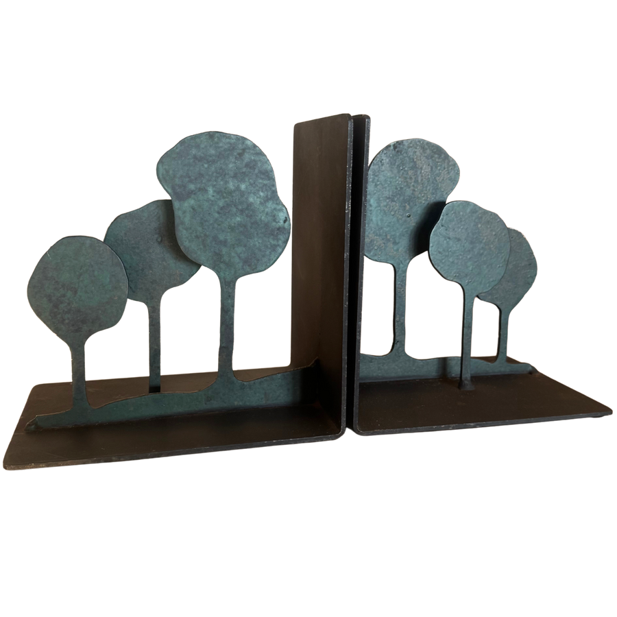 Patinated Tree Form Bookends