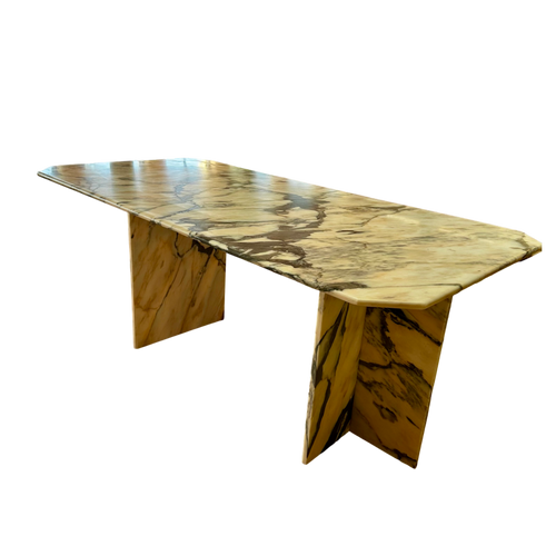 Italian Marble Clipped Edge Dining Table