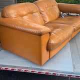 De Sede DS 101 Cognac Leather Loveseat, 1970s