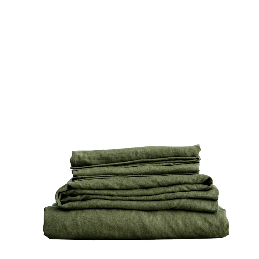 CULTIVER Linen Table Napkins in Sage