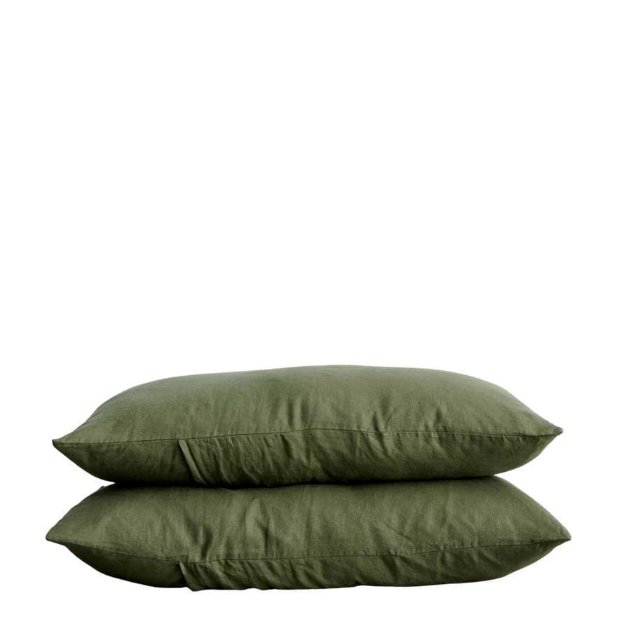 Set of 2 Linen Pillowcases by Cultiver