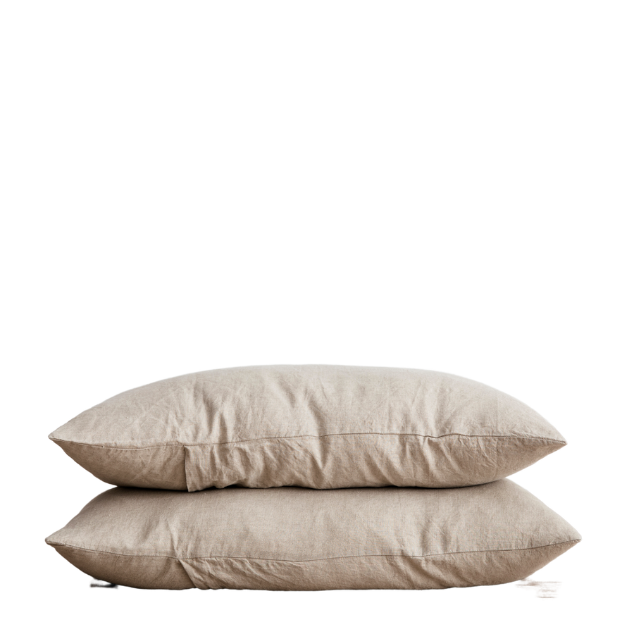 Set of 2 Linen Pillowcases by Cultiver